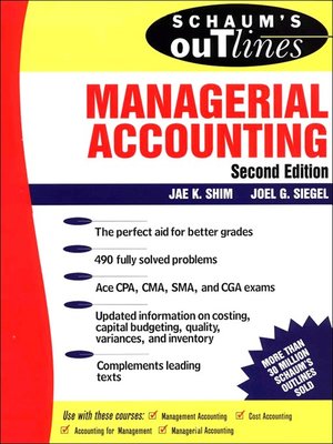 cover image of Managerial Accounting